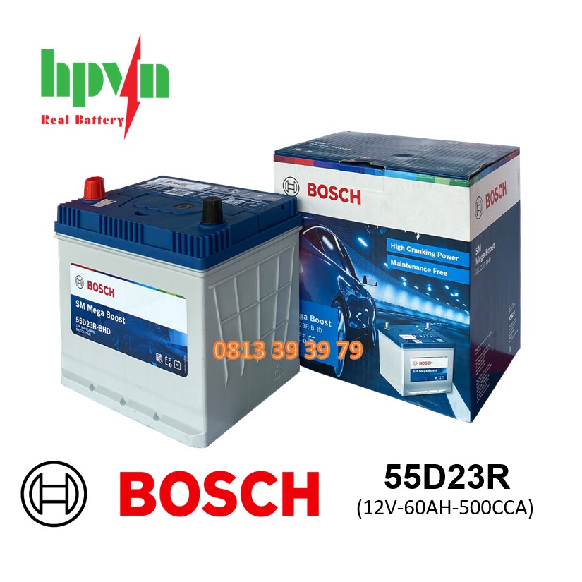 ẮC QUY BOSCH 55D23R (12V-60AH)